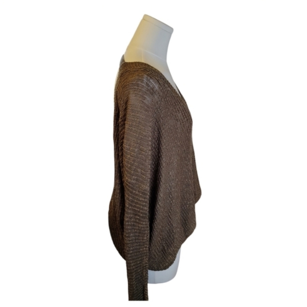 Rag Poets Backless Brown Slouchy High Low Sweater Size Medium Vintage - Picture 3 of 9